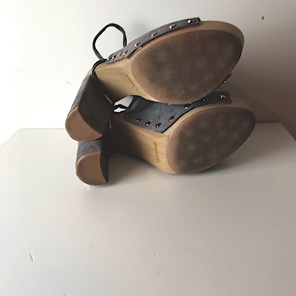 Reneeze Gray Studded Ankle Tie Peep Toe Heels  Size 7.5 - Picture 14 of 14